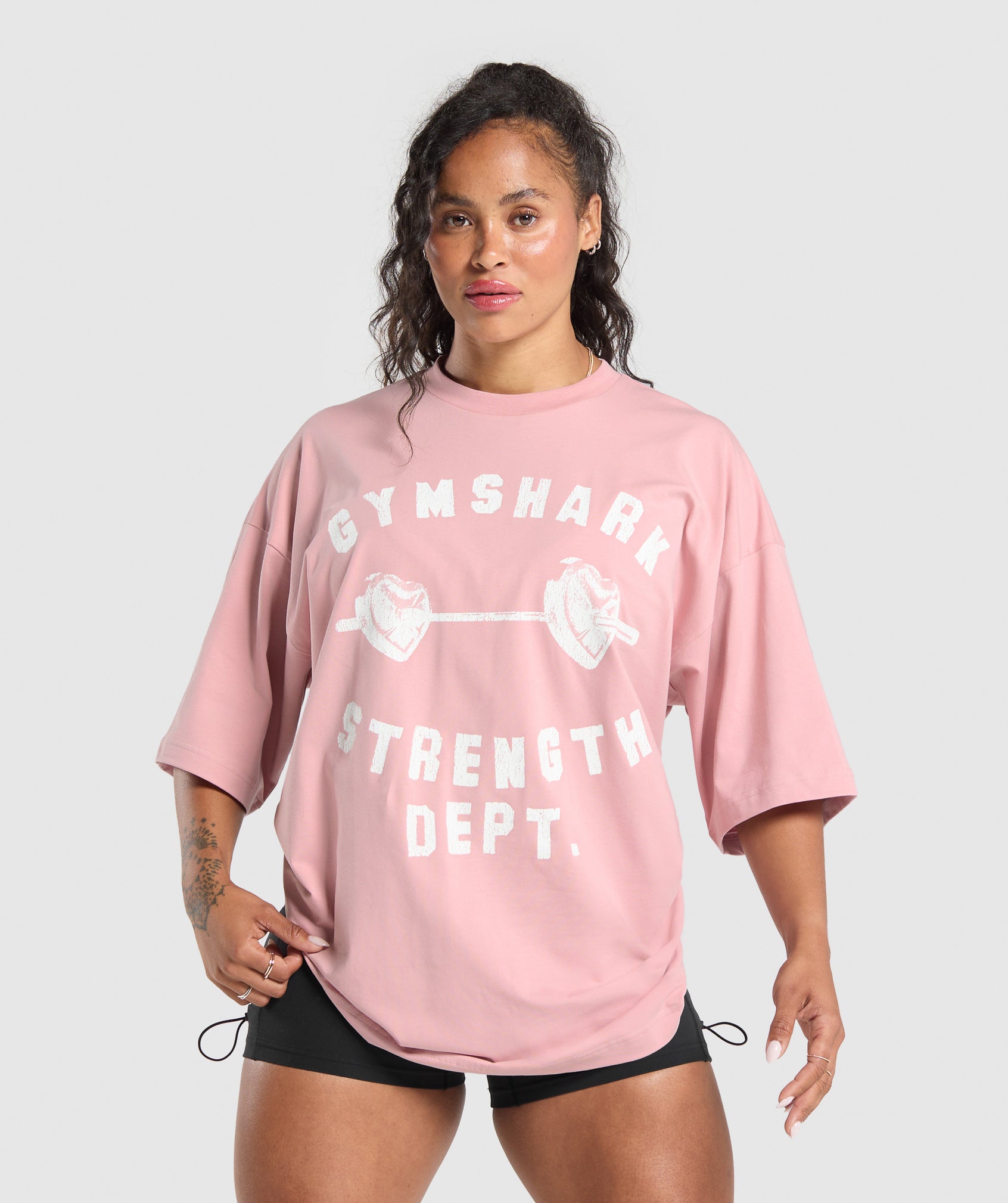 Barbell Hearts Oversized T-Shirt