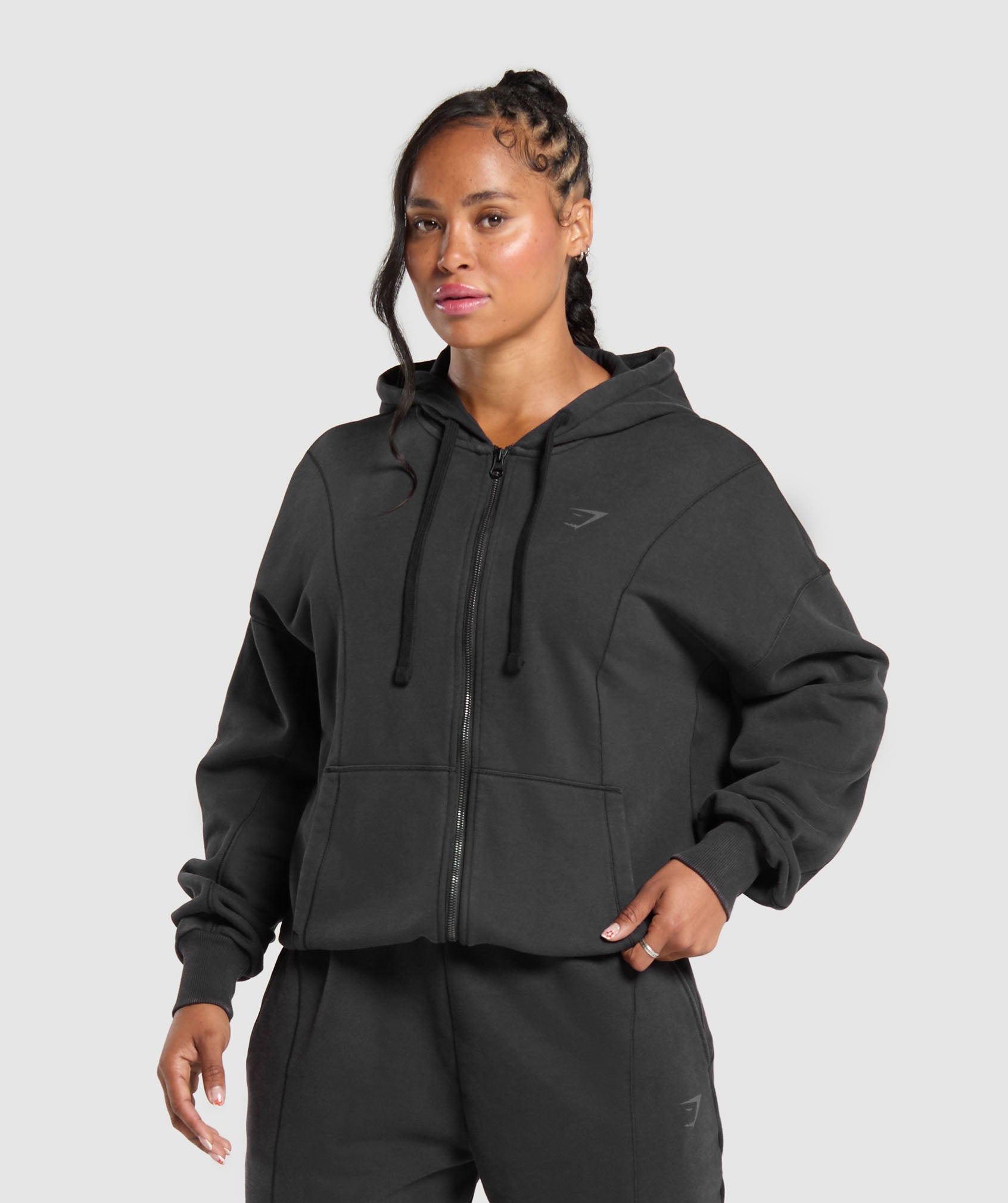 Power Oversized Zip Hoodie