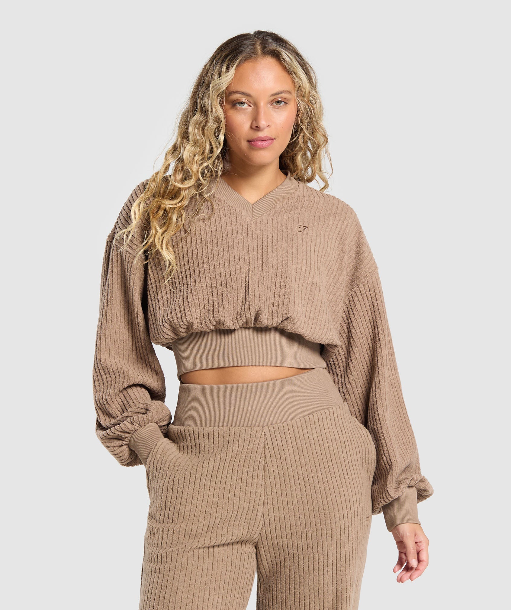 Cropped Cord Sweater