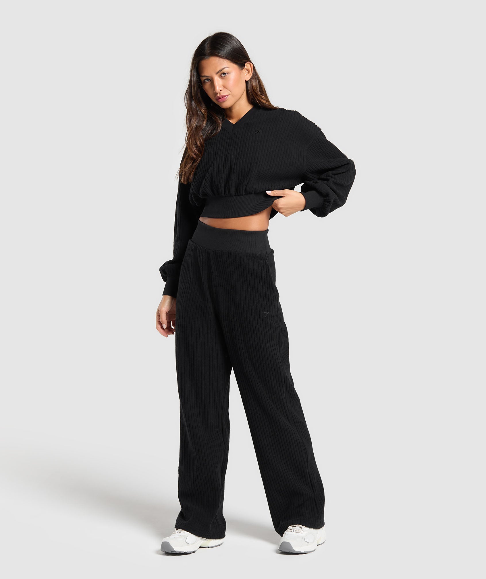 Cropped Cord Sweater