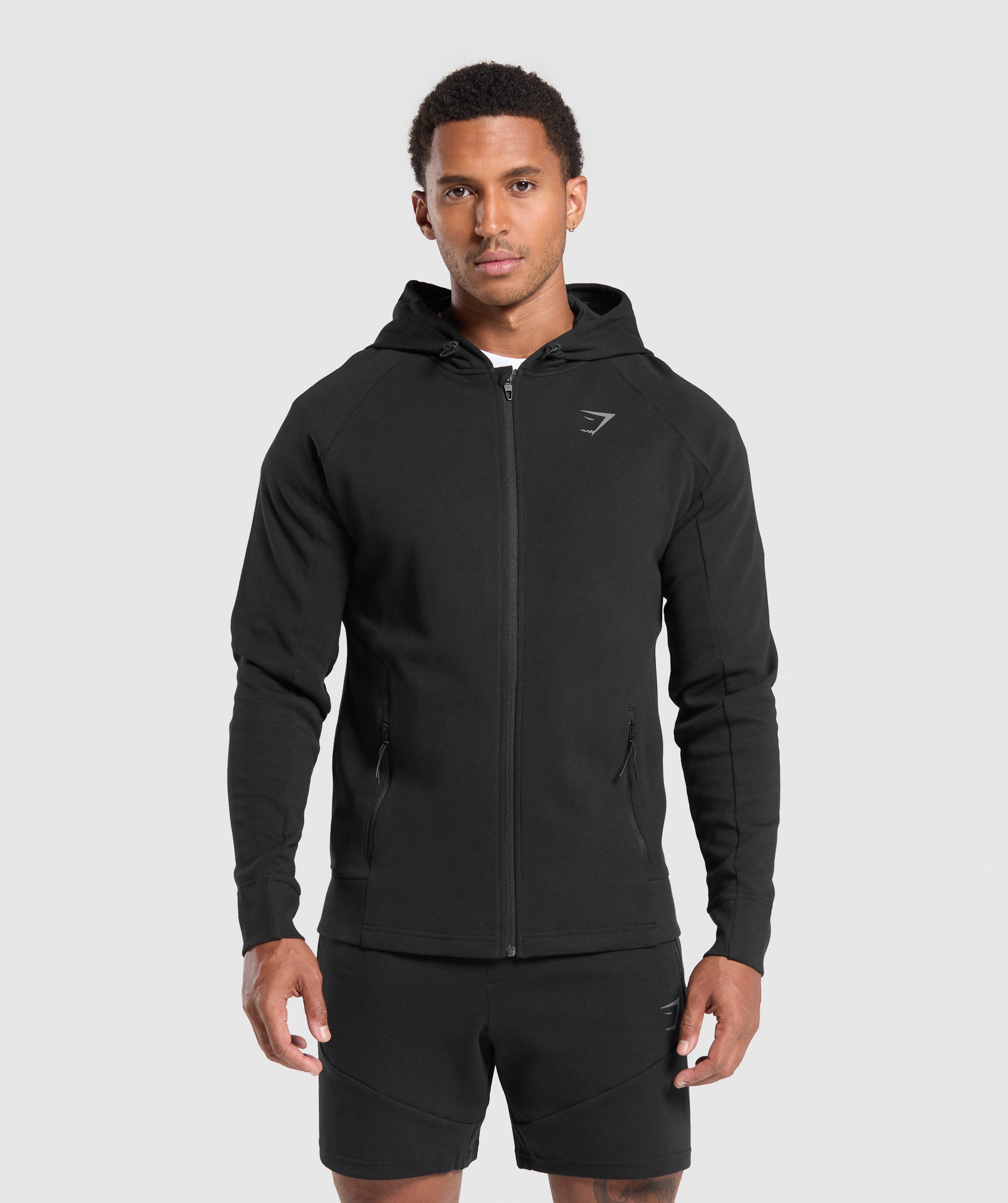 Tech Knit Zip Up Hoodie - S, Black