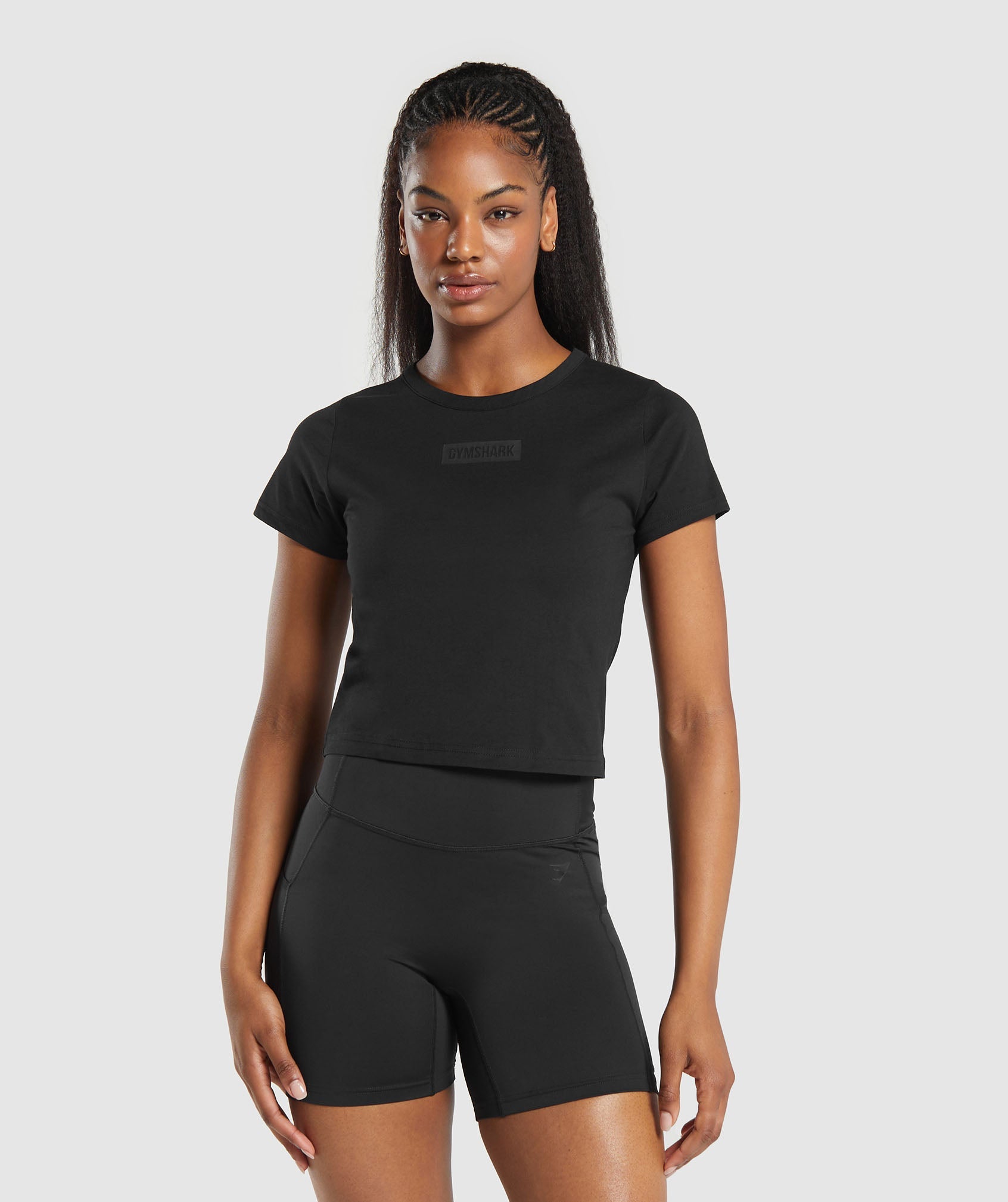 Block Crop Top - S, Black